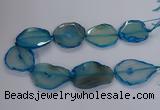 CNG2792 15.5 inches 30*40mm - 40*55mm freeform agate beads