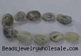 CNG2806 15.5 inches 25*35mm - 30*45mm freeform druzy agate beads