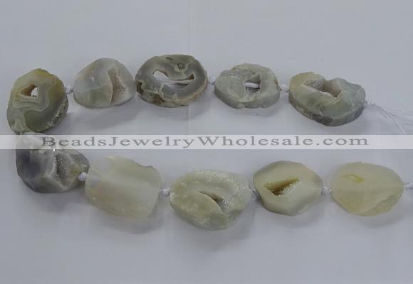 CNG2806 15.5 inches 25*35mm - 30*45mm freeform druzy agate beads