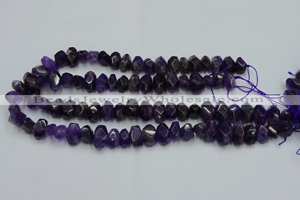 CNG2820 10*14mm - 13*18mm faceted nuggets amethyst beads