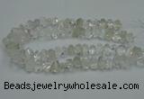 CNG2823 10*14mm - 13*18mm faceted nuggets white crystal beads