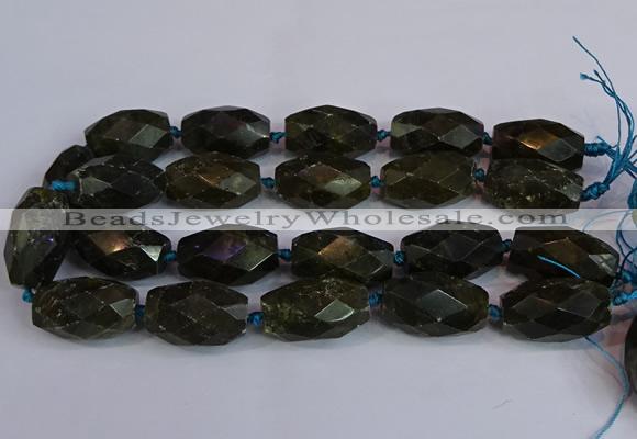 CNG2833 15.5 inches 18*30mm - 20*30mm faceted rice labradorite beads