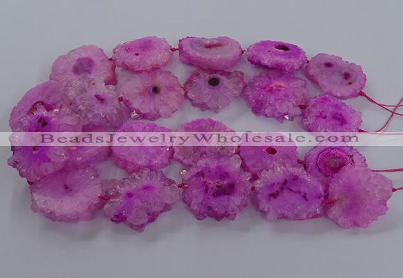 CNG2848 15.5 inches 30*40mm - 45*50mm freeform druzy agate beads