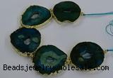 CNG2862 8 inches 40*45mm - 50*60mm freeform druzy agate beads