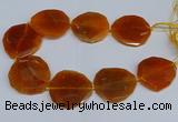 CNG2958 15.5 inches 42*45mm - 45*50mm faceted freeform agate beads