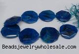 CNG2961 15.5 inches 42*45mm - 45*50mm faceted freeform agate beads