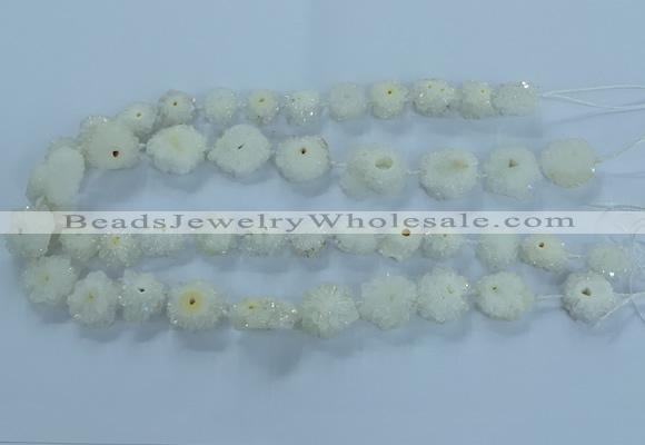 CNG2965 15.5 inches 8*10mm - 15*18mm freeform druzy agate beads