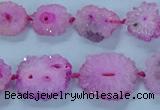 CNG2968 15.5 inches 8*10mm - 15*18mm freeform druzy agate beads