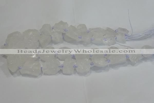 CNG3015 15.5 inches 15*20mm - 22*30mm nuggets white crystal beads