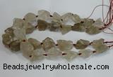 CNG3018 15.5 inches 15*20mm - 22*30mm nuggets smoky quartz beads