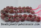 CNG3023 15.5 inches 15*20mm - 22*30mm nuggets strawberry quartz beads