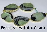 CNG3040 7.5 inches 35*45mm - 40*55mm freeform druzy agate beads