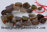 CNG3045 25*30mm - 30*40mm nuggets agate gemstone beads