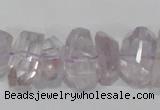 CNG308 15.5 inches 10*18mm faceted nuggets amethyst gemstone beads