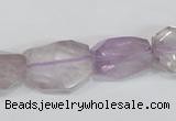 CNG309 15.5 inches 15*22mm faceted nuggets amethyst gemstone beads