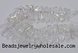 CNG3200 10*25mm - 12*45mm faceted nuggets white crystal beads