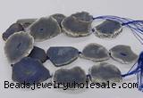 CNG3303 30*40mm - 45*55mm freeform druzy agate beads