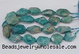 CNG3315 25*30mm - 30*45mm faceted freeform amazonite beads