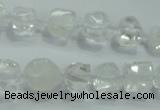 CNG341 15.5 inches 8*10mm - 15*18mm faceted nuggets white crystal beads