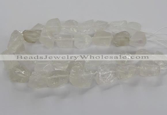 CNG3421 15.5 inches 15*20mm - 20*30mm nuggets white crystal beads