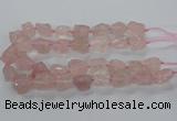 CNG3422 15.5 inches 15*20mm - 20*30mm nuggets rose quartz beads