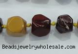 CNG343 15.5 inches 8*10mm - 15*18mm faceted nuggets mookaite jasper beads