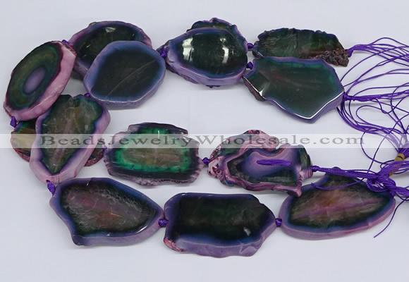 CNG3461 15.5 inches 35*40mm - 45*55mm freeform agate beads