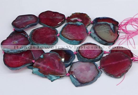 CNG3462 15.5 inches 35*40mm - 45*55mm freeform agate beads