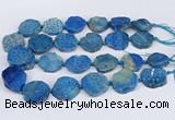 CNG3485 20*25mm - 30*35mm freeform chrysanthemum agate beads