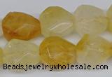 CNG3531 15.5 inches 12*16mm - 13*18mm faceted nuggets citrine beads