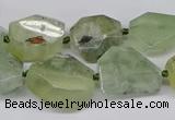 CNG3532 15.5 inches 12*16mm - 13*18mm faceted nuggets prehnite beads