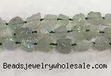 CNG3546 15*20mm - 20*25mm nuggets plated rough white crystal beads