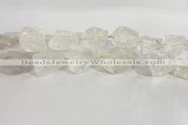 CNG3558 15.5 inches 18*20mm - 25*30mm nuggets rough white crystal beads