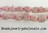 CNG3561 15.5 inches 18*20mm - 25*30mm nuggets rough rose quartz beads