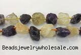 CNG3577 18*20mm - 25*30mm nuggets rough mixed quartz beads