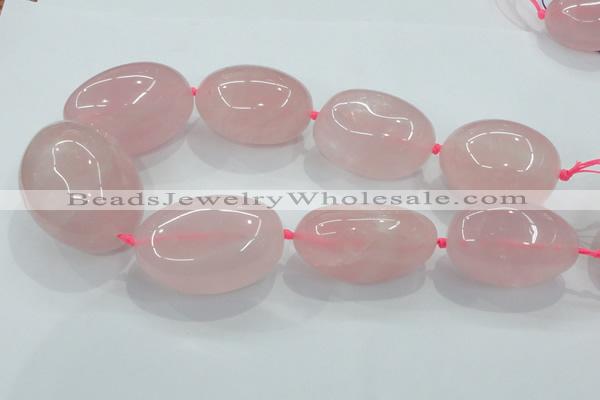 CNG358 15.5 inches 25*40mm - 40*60mm nuggets rose quartz beads