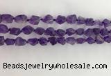 CNG3582 15.5 inches 8*10mm - 10*12mm nuggets matte amethyst beads