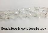 CNG3593 15*25mm - 20*35mm faceted nuggets white crystal beads