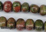 CNG36 15.5 inches 11*15mm nuggets unakite gemstone beads