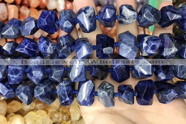 CNG3612 15.5 inches 13*20mm - 15*24mm faceted nuggets sodalite beads