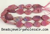 CNG3621 20*35mm - 30*45mm freeform plated druzy agate beads