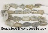 CNG3635 15.5 inches 22*30mm - 30*40mm freeform druzy agate beads