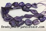 CNG3638 15.5 inches 22*30mm - 30*40mm freeform druzy agate beads