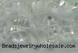 CNG365 15.5 inches 10*20mm faceted nuggets white crystal beads