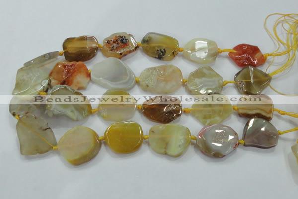 CNG452 15.5 inches 20*28mm - 30*38mm nuggets agate gemstone beads