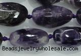 CNG476 15.5 inches 15*20mm - 25*35mm faceted nuggets amethyst beads