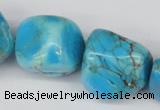 CNG48 15.5 inches 20*25mm nuggets dyed turquoise gemstone beads