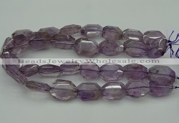 CNG5001 15.5 inches 18*25mm - 22*30mm faceted freeform amethyst beads