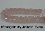 CNG5003 15.5 inches 12*16mm - 15*20mm faceted nuggets rose quartz beads