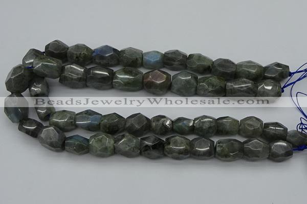 CNG5007 15.5 inches 10*14mm - 13*18mm faceted nuggets labradorite beads